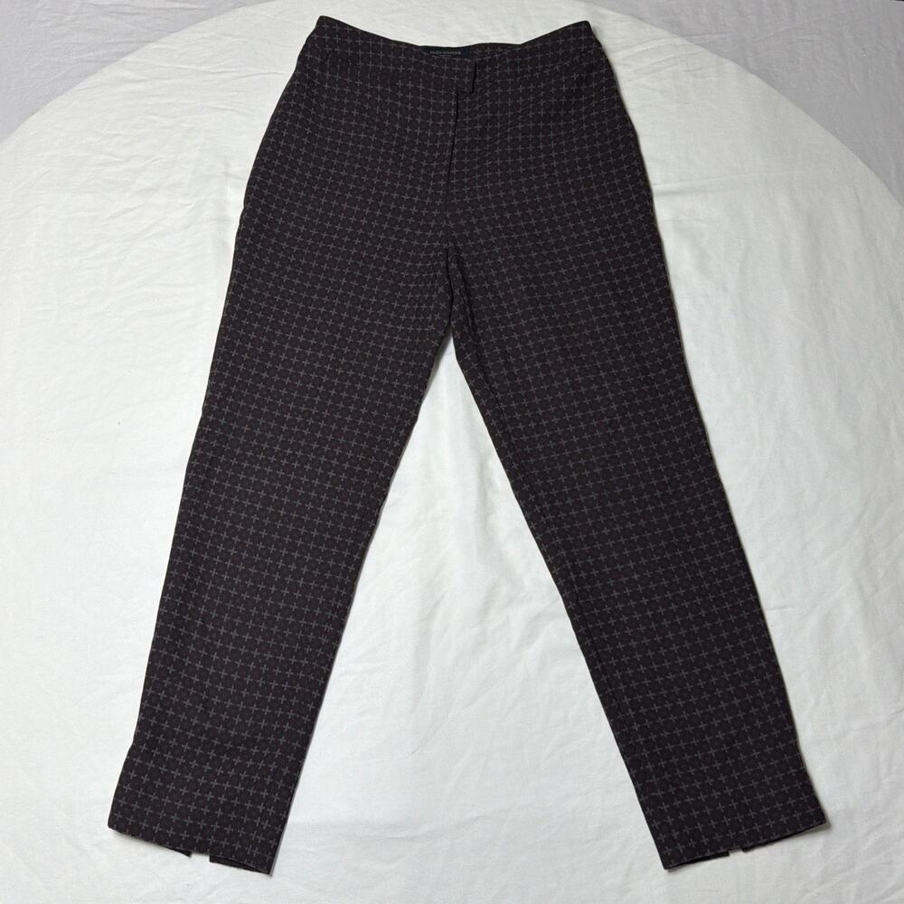 Piazza Sempione Women’s Italian Wool Blend Check Brigitte Pants Size 6 (42 Euro)
